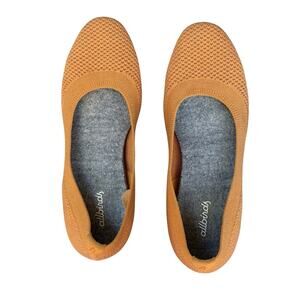 Allbirds Shoes Womens 7 Orange Knit Tree Breezers Slip On Ballet Flats Comfort